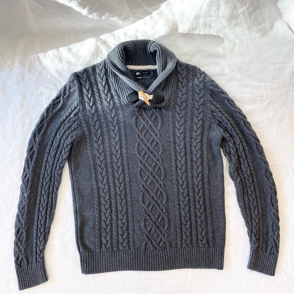 Simons Toggle Collar Cable Knit Sweater - Picture 2 of 10